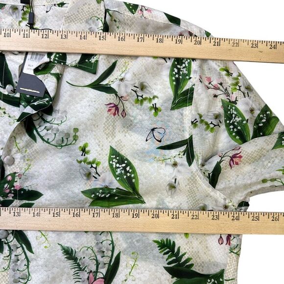 Aqua Blu Australia Carter Resort Shirt Cotton Silk Floral Butterfly Sz XL NWT - Picture 13 of 13